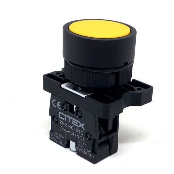 Botão de pressão Citex Lay5-ea51 amarelo 220v Foto 1