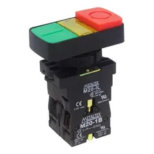 Botão Duplo 1na+1nf Iluminado 24v - P20idl-y7-1c - Metaltex Foto mini 1