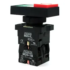Botão Duplo 1na+1nf Iluminado 24v - P20idl-y7-1c - Metaltex Foto mini 3