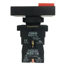 Botão Duplo Iluminado Plástico Vd/vm 220v 1na+1nf | Metaltex P20ITL-Y-1C Foto mini 2