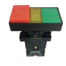 Botão Duplo Iluminado Plástico Vd/vm 220v 1na+1nf | Metaltex P20ITL-Y-1C Foto mini 1