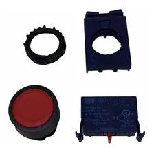 Botão Faceado Pulsador Weg Vermelho 1nf 22mm Csw-bf1 Ip66 Foto mini 2