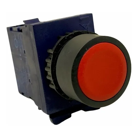 Botão Faceado Pulsador Weg Vermelho 1nf 22mm Csw-bf1 Ip66 Foto 1