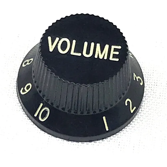 Botão Knob De Volume Para Guitarra Preto - Fotos Reais Foto 1