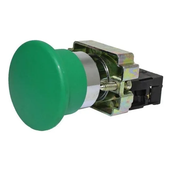 Botão Metálico Cogumelo 40mm Verde 1nf M20am - Metaltex Foto 1