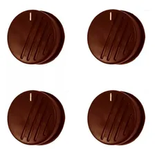 Botão Para Fogão Dako Magister Redondo Com Trava Marron 4pcs Foto mini 1