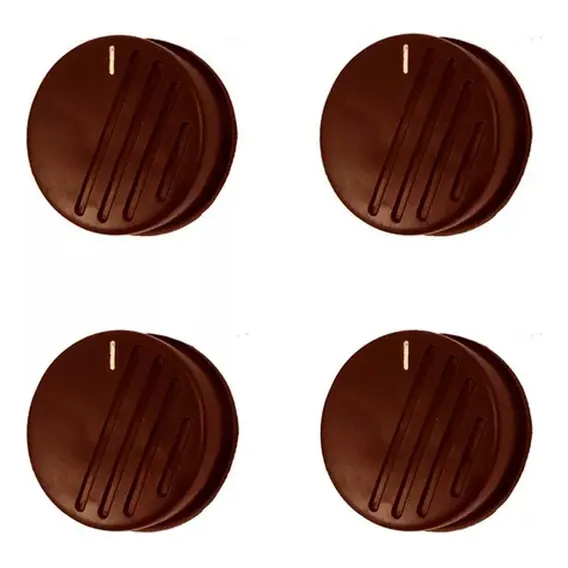 Botão Para Fogão Dako Magister Redondo Com Trava Marron 4pcs Foto 1