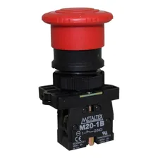 Botão Plástico Cogumelo 40mm Vermelho P20ak Metaltex Foto mini 1