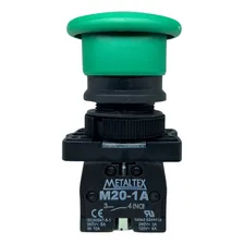 Botão Plástico Cogumelo Verde 1na P20amr-g-1a Metaltex Foto mini 1