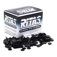 Botão pressão tic tac 12mm preto Ritas caixa com 200 unidades Foto mini 1
