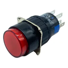 Botão Pulsador Iluminado P16-ir2-r2 Vermelho - 2rev Metaltex 220v Foto mini 1