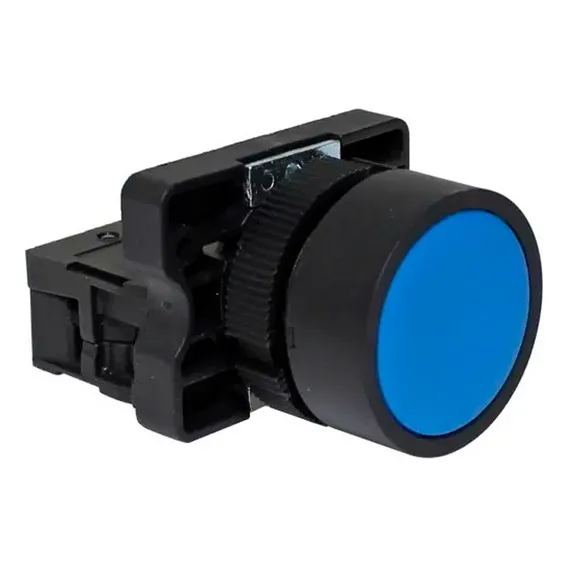 Botão Pulsador Plastico P20afr-bl-1a Azul 1na - Metaltex Foto 1