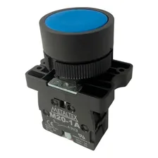 Botão Pulsador Plastico P20afr-bl-1a Azul 1na - Metaltex Foto mini  2