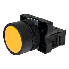 Botão Pulsador Plastico P20bfr-y-1a Amarelo 1na - Metaltex Foto mini 1