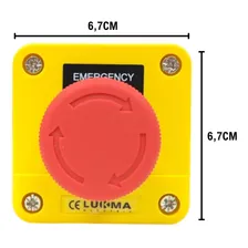 Botoeira Amarela 1 Botao Emergência Lk-xal-j174 1 Lukma Foto mini  3
