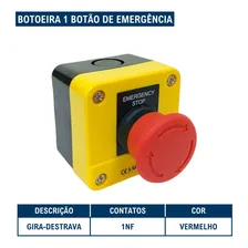 Botoeira Amarela 1 Botao EmergĂȘncia Lk-xal-j174 1 Lukma Foto mini 2