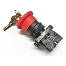 Botoeira Plástica Amarela C/ Botão Emergência Chave 1nf Foto mini 4