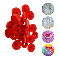 Botões De Pressão De Plástico Ritas 12mm Pacote Com 50 Botão Cor BOTÃO VERMELHO Foto mini 1