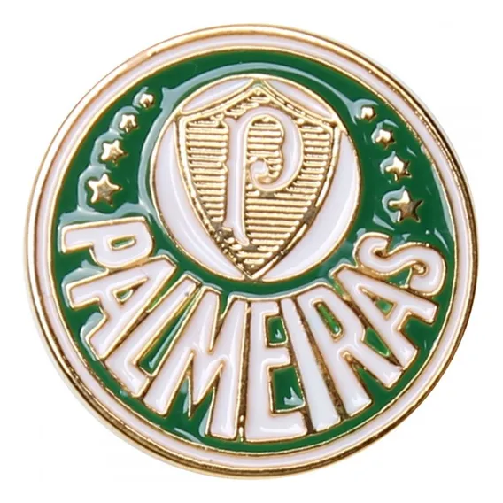 Boton Pin Palmeiras Verdão Escudo Broche Times Cor Verde Foto 1