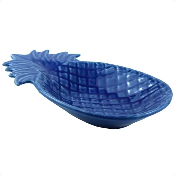 Bowl Sobremesa Petisqueira Abacaxi Azul Provence Scalla Cor Bowl Azul Abacaxi Foto 1