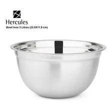 Bowl Tigela Cozinha 23,5x11,9cm 3,5l Hercules Um63-024 Inox Foto  mini 1