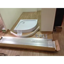 Box De Banho Arco Vidro Temperado Porta De Correr Base 90cm Foto mini 2