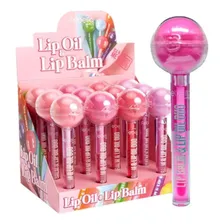 Box Fechado C/12 Uni Duo Lip Oil & Lip Balm Febella 4 Cores Foto mini 1