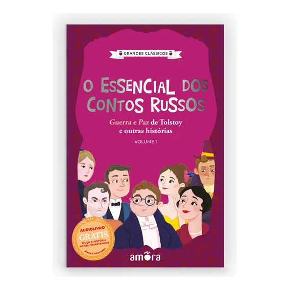 Box O essencial dos contos russos - volume 01 - livros + audiolivros , de Liev Tolstoi. Editora Amora, capa mole em português Foto 1