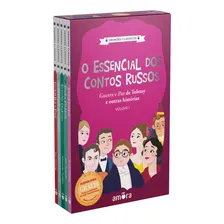 Box O essencial dos contos russos - volume 01 - livros + audiolivros , de Liev Tolstoi. Editora Amora, capa mole em português Foto mini 2