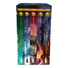 Box Os Heróis do Olimpo: Box com os 5 volumes da Série Heróis do Olimpo, de Riordan, Rick. Série Os heróis do Olimpo Editora Intrínseca Ltda., capa mole, edição livro brochura em português, 2020 Foto mini  3