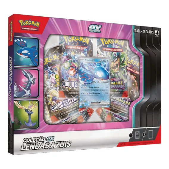 Box Pokémon Coleção Lendas Azuis Kyogre Ex Idioma Português Foto 1
