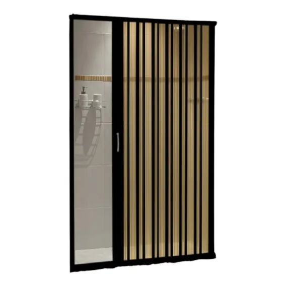 Box Sanfonado Translucido Bcf Pvc 1,30 Lag X 1,85 Alt Preto Foto 1