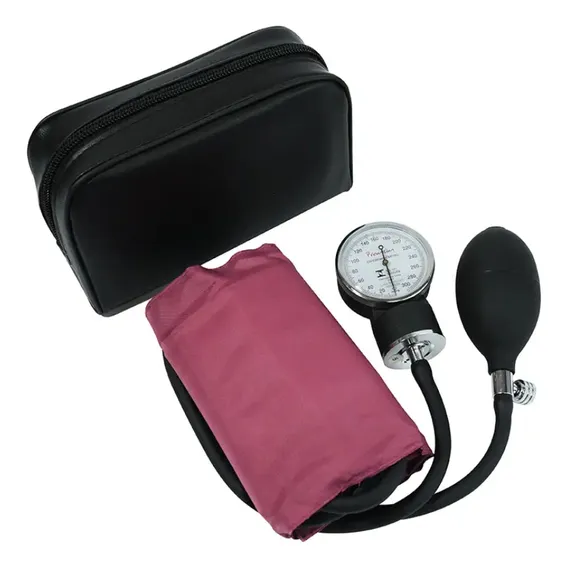 Braçadeira Adulto Nylon Esfigmomanômetro Aparelho De Pressão Cor Rosa Premium Foto 1