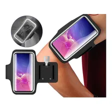 Braçadeira Armband Sport Para Galaxy A7 2018 Cor Preto Liso Foto mini 2