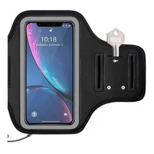 Braçadeira Esporte P/ iPhone XR Ou Xs Max, 7 Plus / 8 Plus Cor Preto Liso Foto  mini 1