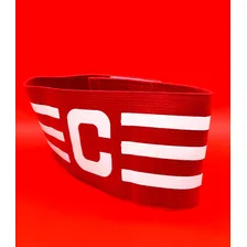 Braçadeira Futebol Faixa Capitão Vermelha E Branca Ajustável Cor Vermelho Foto mini 3