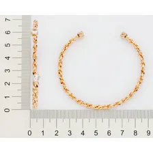 Bracelete Aro Torcido 18k Com Zirc么nia 552130 Rommanel Cor Branco Foto mini 2