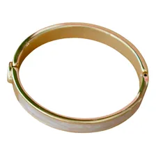 Bracelete Banhado Ouro 18k Detalhe Esmaltado Madre Pérola Foto mini 1