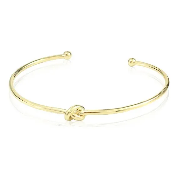 Bracelete Dourado Liso N贸 Foto 1