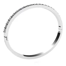 Bracelete Prata 950 Zirconia Diâmetro 16 Cm Foto mini 2