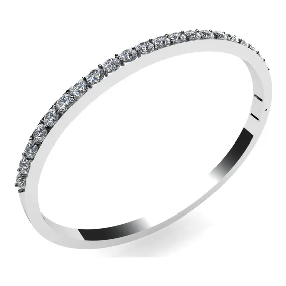 Bracelete Prata 950 Zirconia Diâmetro 16 Cm Foto 1