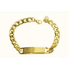 Bracelete Pulseira 10mm Gravado Pai Nosso Banhada A Ouro 18k Foto mini 1