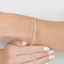 Bracelete Pulseira Feminina Lisa Em Prata 925 Diâmetro 20 Foto mini  2