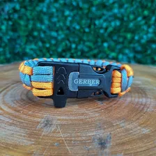 Bracelete Pulseira Paracord Apito Para Camping Pesca Foto mini 4