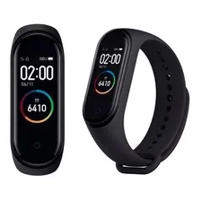 Bracelete Smartband M4 Monitor Cardíaco Relógio Inteligente Caixa Preto Pulseira Preto Foto mini 1