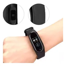 Bracelete Smartband M4 Monitor Cardíaco Relógio Inteligente Caixa Preto Pulseira Preto Foto mini 2