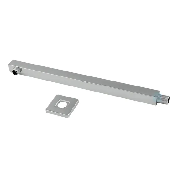 Braço Chuveiro Inox Para Ducha Quadrada Inox Cromado Foto 1