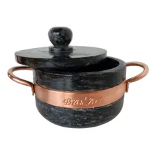 Bras Art Kit Fondue Para Queijo E Chocolate Em Pedra Sabão 500ml Foto mini 3