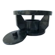 Bras Art Retangular Fondue De Pedra Kit Chapa Com Fogareiro 37x25 Surper Grande Foto mini  3