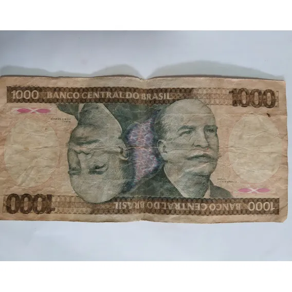 Brasil cédula 1000 cruzeiros barão do Rio Branco F. Foto 1